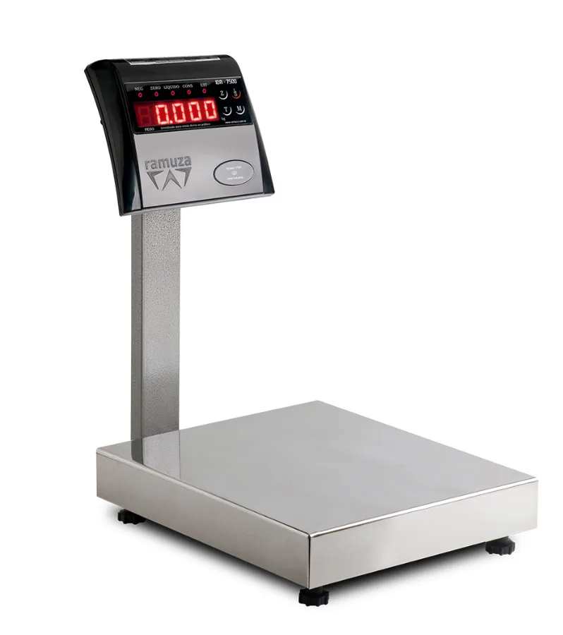 Balança de plataforma Ramuza DP 35 com coluna e bandeja inox